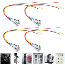 4 Stück Wasserdichte 10mm 12-24V 2-Farben LED Anzeigeleuchten