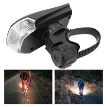 USB Rechargeable LED Bike Front Light Waterproof 1200mAh Black