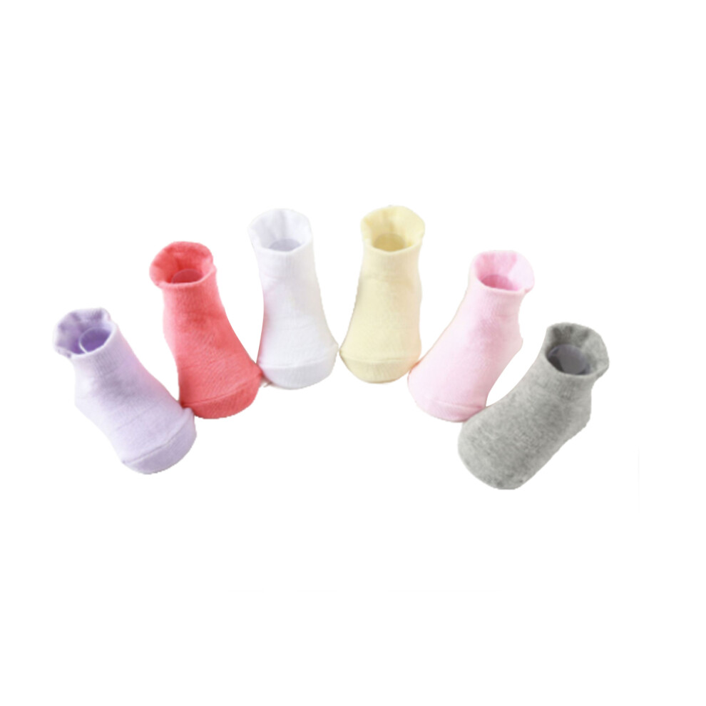 (Pure color girl, 1012) 6 Pieces Kids Stockings Non Slip Ankle Socks with Nice Elasticity-image-OPC-PK9DFWN-NEW