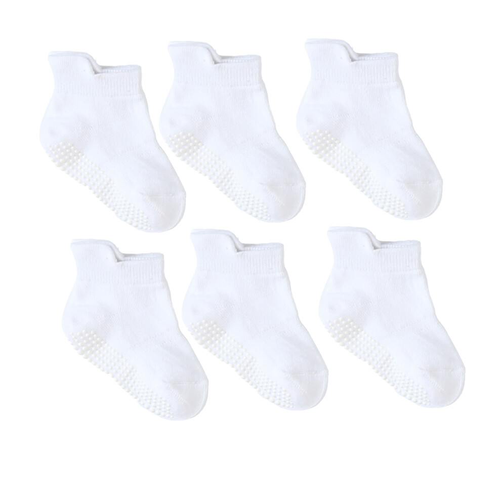 (white, 810) 6 Pieces Kids Stockings Non Slip Ankle Socks with Nice Elasticity-image-OPC-PK9DFY9-NEW