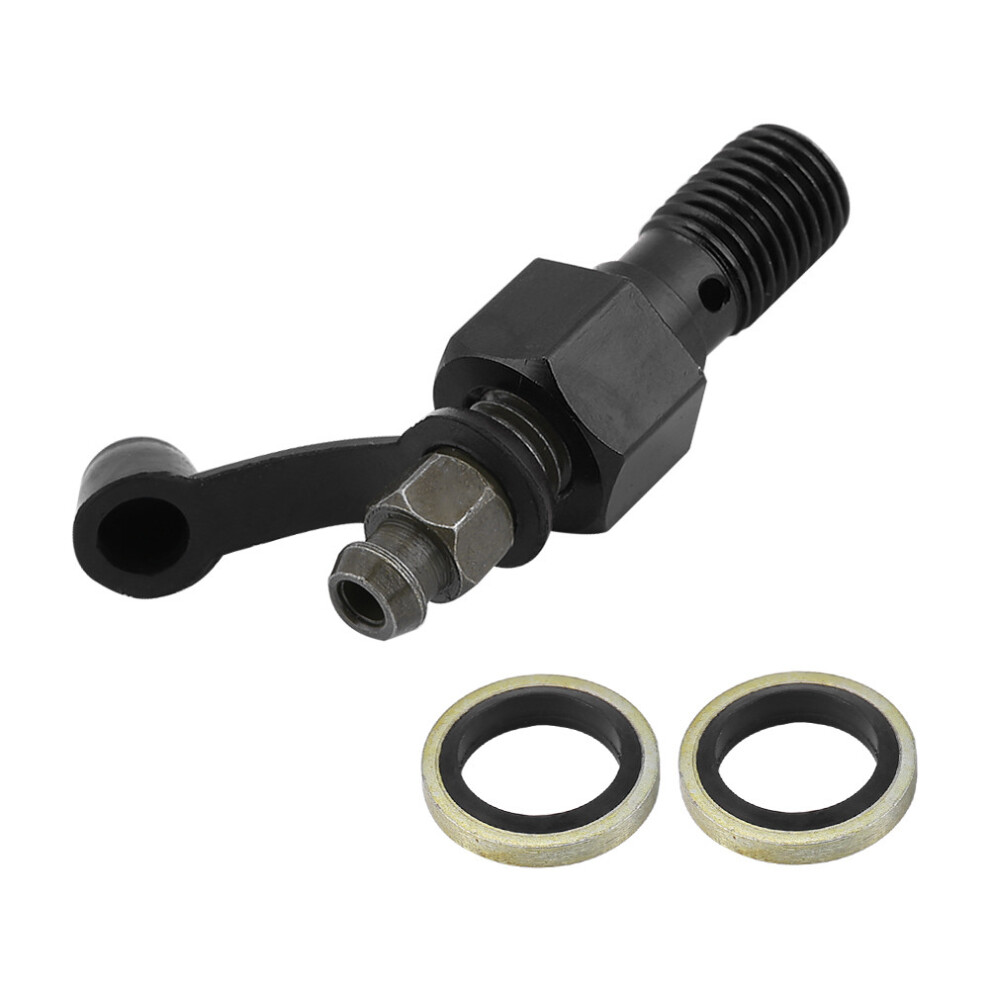 M10x1.25mm Motorcycle Brake Cylinder Caliper Bleed Black 8320539666105