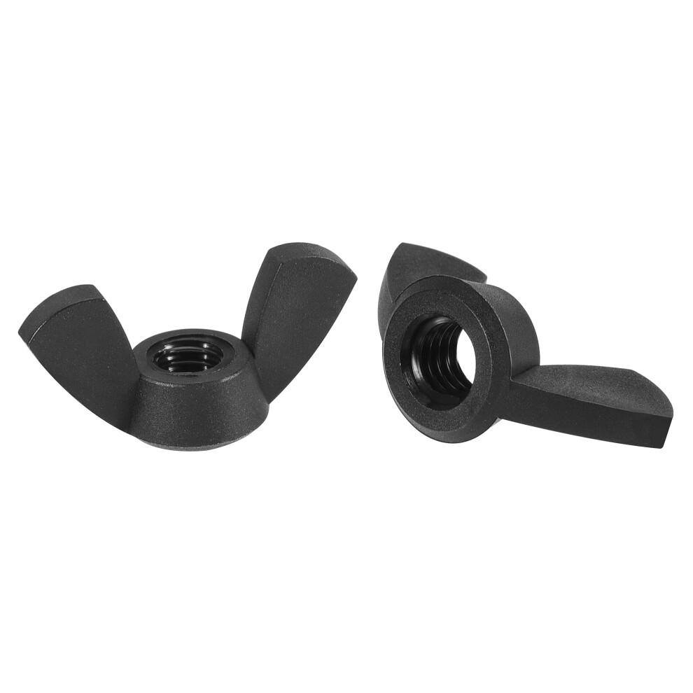 M6 Wing Nuts Pack Of 12, Black Nylon Butterfly Nuts For Hand Tightening, Durable Fixings, Ideal For Various Applications 6482260337777