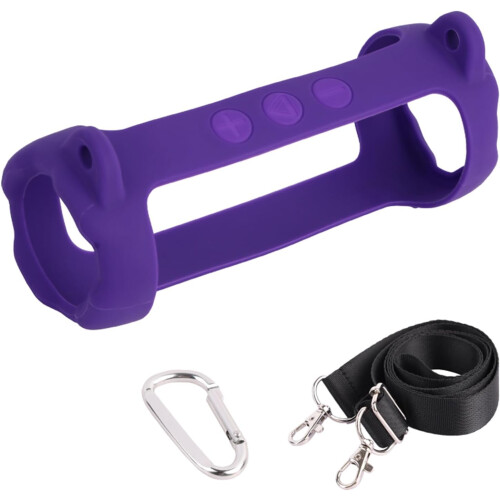 Durable Silicone Speaker Case with Shoulder Strap for Easy Access, Soft Cover, Compatible with Various Speaker Models 1