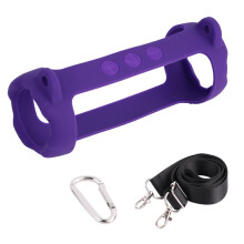 Durable Silicone Speaker Case with Shoulder Strap for Easy Access, Soft Cover, Compatible with Various Speaker Models