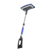 Removable Ice Scraper with Rotating Head - Non-Scratch Snow Removal Tool for Windshield, Automotive Use, Blue