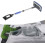 Removable Ice Scraper with Rotating Head - Non-Scratch Snow Removal Tool for Windshield, Automotive Use, Blue 2