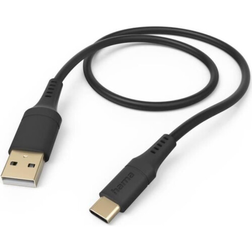Hama Câble USB - Hama - 1,5 m - USB 2.0 - USB A - USB C - Noir