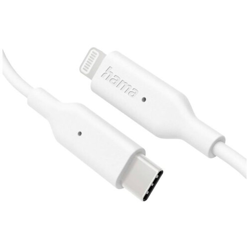 Hama HAMA Töltő/Adatkábel MFI USB-C - Lightning 1m fehér 1