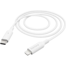 USB Cable - Hama - 00201598 - 1 m - USB 2.0 - USB C to Lightning - White