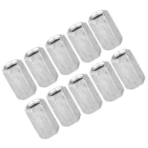 10pcs M8 Long Rod Nut Hex Hexagonal Sleeve Nut 2