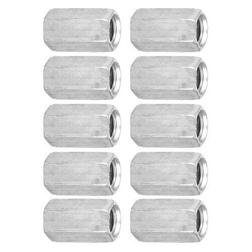 10pcs M8 Long Rod Nut Hex Hexagonal Sleeve Nut 1