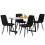 Mesa de sala de jantar - MUVOE - Retangular - 4 cadeiras - Preto - Moderno 2