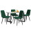 Mesa de sala de jantar - Conjunto 117x68 cm - 4 cadeiras - Veludo - Retangular 2