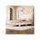 Cama - MUVOE - 90x200cm - Cabeceira estofada - Ajuste triplo - Branco e rosa 4