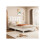 Cama - MUVOE - 90x200cm - Cabeceira estofada - Ajuste triplo - Branco e rosa 1