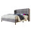 Lit - MUVOE - 160x200 cm - Imbottito grigio - USB Tipo C - 2 posti 6