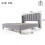Lit - MUVOE - 160x200 cm - Imbottito grigio - USB Tipo C - 2 posti 4