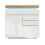 Commode - MUVOE - Buffet Brillant - 2 Portes - 3 Tiroirs - Éclairage LED 3