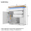 Commode - MUVOE - Buffet Brillant - 2 Portes - 3 Tiroirs - Éclairage LED 2