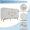 Commodes - MUVOE - 2 deuren - 3 lades - Verstelbare planken - Wit 3