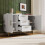 Commodes - MUVOE - 2 deuren - 3 lades - Verstelbare planken - Wit 5