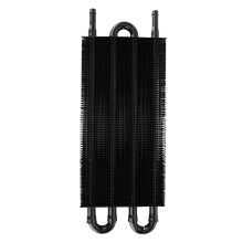 4 Rows Aluminum Oil Cooler for Transmission & Power Steering, Black