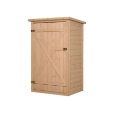 Cobertizo de jardín - Outsunny - Pino natural - 75 x 56 x 115 cm - Con cierre - Resistente a las inclemencias del tiempo