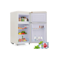 Réfrigérateur vintage - MUVOE - Modèle - 72L - Congélateur 21L - 120 kWh - Blanc