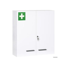 Medicijnkast - MUVOE - 2 deuren - Witte staal - 6 planken - Afsluitbaar