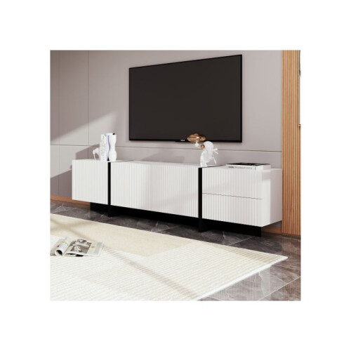 Armadio TV - MUVOE - 190 cm - 3 porte - 2 cassetti - MDF e PB 1