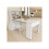 Uitschuifbare eettafel, L52/132.5*L80*H76 cm, Multifunctionele eettafel met een compact ontwerp, Wit 3