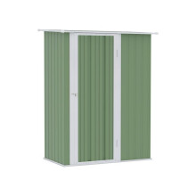 Casa de jardín - MUVOE - Acero - Verde - 142 x 84 x 189 cm - Gran puerta con cerradura