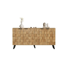 Moderni buffet - MUVOE - 4 ovea - 160,5 x 35,5 x 78 cm - Tyylikäs muotoilu - Kestävä rakenne