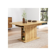 Tavolo da pranzo - MUVOE - L110/130*L70*H75 - 6 posti - Marrone - Rettangolare