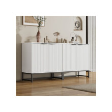 Buffet moderno - MUVOE - Comoda 2 portas - Dimensões L160/T40/H80 cm - Cor branca - Design contemporâneo