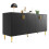 Buffet - MUVOE - Design Ondulé - Noir - 152 x 40 x 75 cm - 2 Portes 2