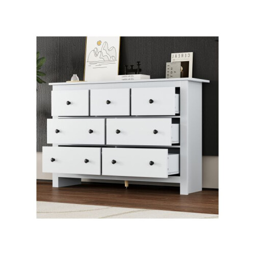 Eetkamermeubel - Witte buffet - 7 lades - Modern ontwerp - Multifunctioneel 1