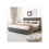 Lit - MUVOE - 140x190 cm - Velluto grigio - Rete a doghe - 2 posti 1