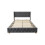 Lit - MUVOE - 140x190 cm - Velluto grigio - Rete a doghe - 2 posti 6