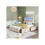 Lit 90x200 cm - MUVOE - Rembourré - Éclairage LED - 2 tiroirs - Beige 1