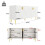 Buffet - MUVOE - Design unique - Blanc - Doré - 152x40x75 cm 3