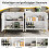Buffet - MUVOE - Design unique - Blanc - Doré - 152x40x75 cm 5