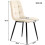 Mesa de jantar - MUVOE - 117 cm - 4 cadeiras - Veludo bege - Retangular 5