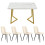 Mesa de jantar - MUVOE - 117 cm - 4 cadeiras - Veludo bege - Retangular 4