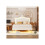 Lit d'enfant - MUVOE - 90 x 200 cm - Cuir PU blanc - Éclairage LED - Design coquillage 2