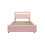 Lit - MUVOE - 90x200 cm - Rembourré - Éclairage LED - 2 tiroirs - Rose 3