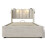 Lit simple - MUVOE - 90x200 - Liseuse intégrée - Recharge USB - Design en lin gris 4