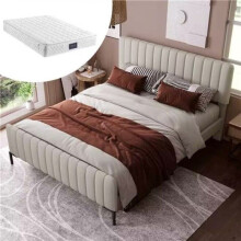 Lit simple - MUVOE - 160 x 200 cm - Säädettävä pääty - Patja mukana - Nykytyylinen muotoilu