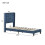 Lit semplice - MUVOE - 90x200 cm - Imbottito - Materasso a molle - Blu 3