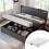 Dubbellaags bed - MUVOE - 140x200 - Hoofdeinde met USB-oplader - Metaal frame - Eigentijds ontwerp 5